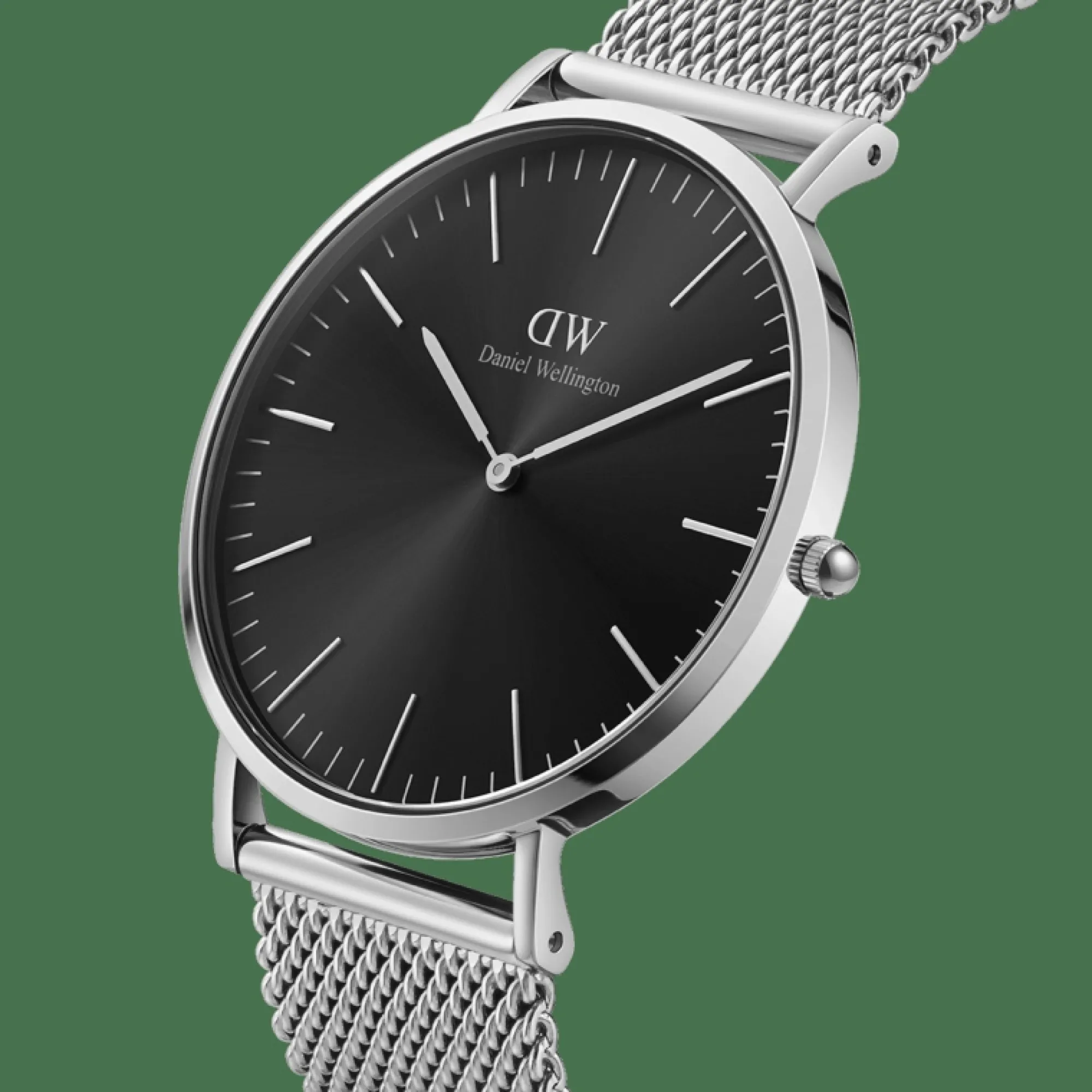 Herren Daniel Wellington Classic Mesh Onyx