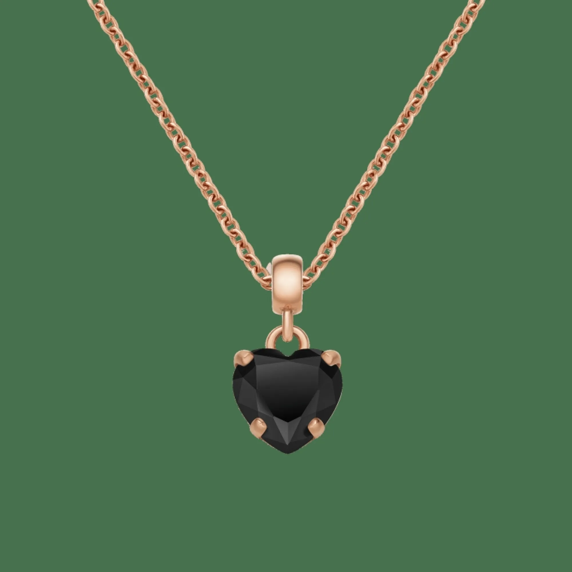 Daniel Wellington Heart Black Crystal Charm RG
