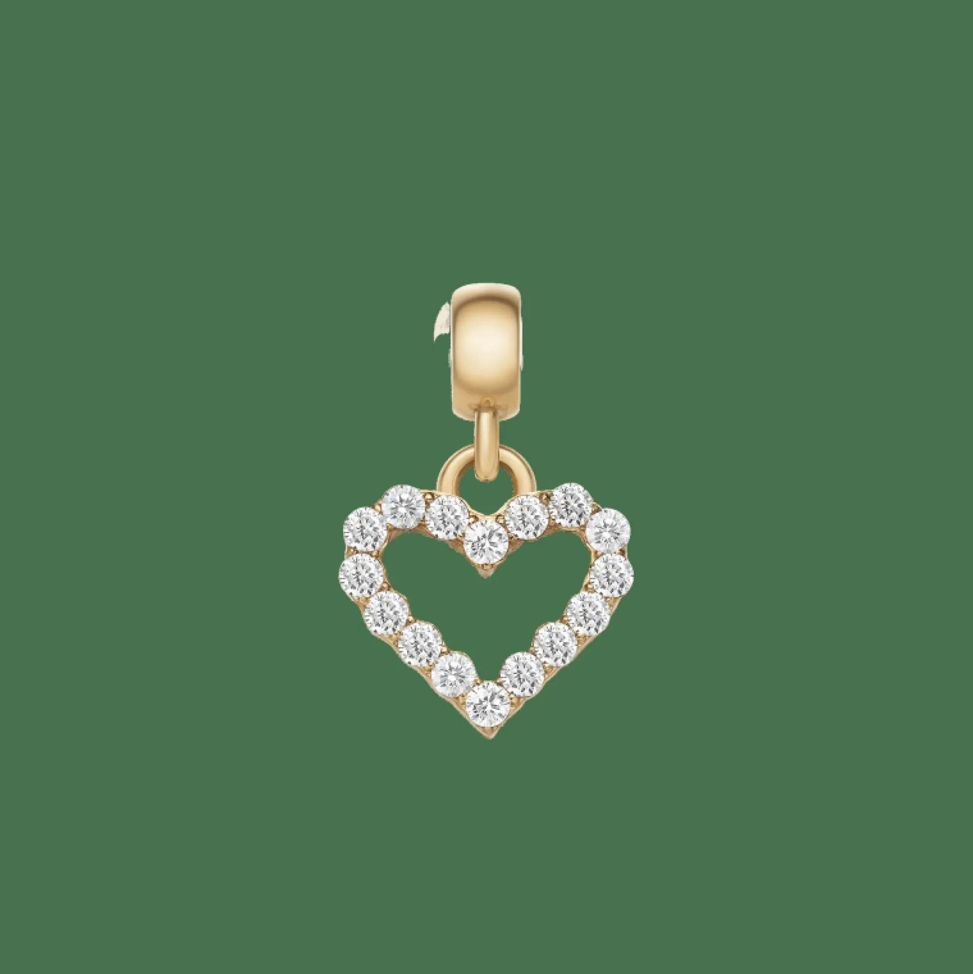 Daniel Wellington Heart Contour White Crystal Charm