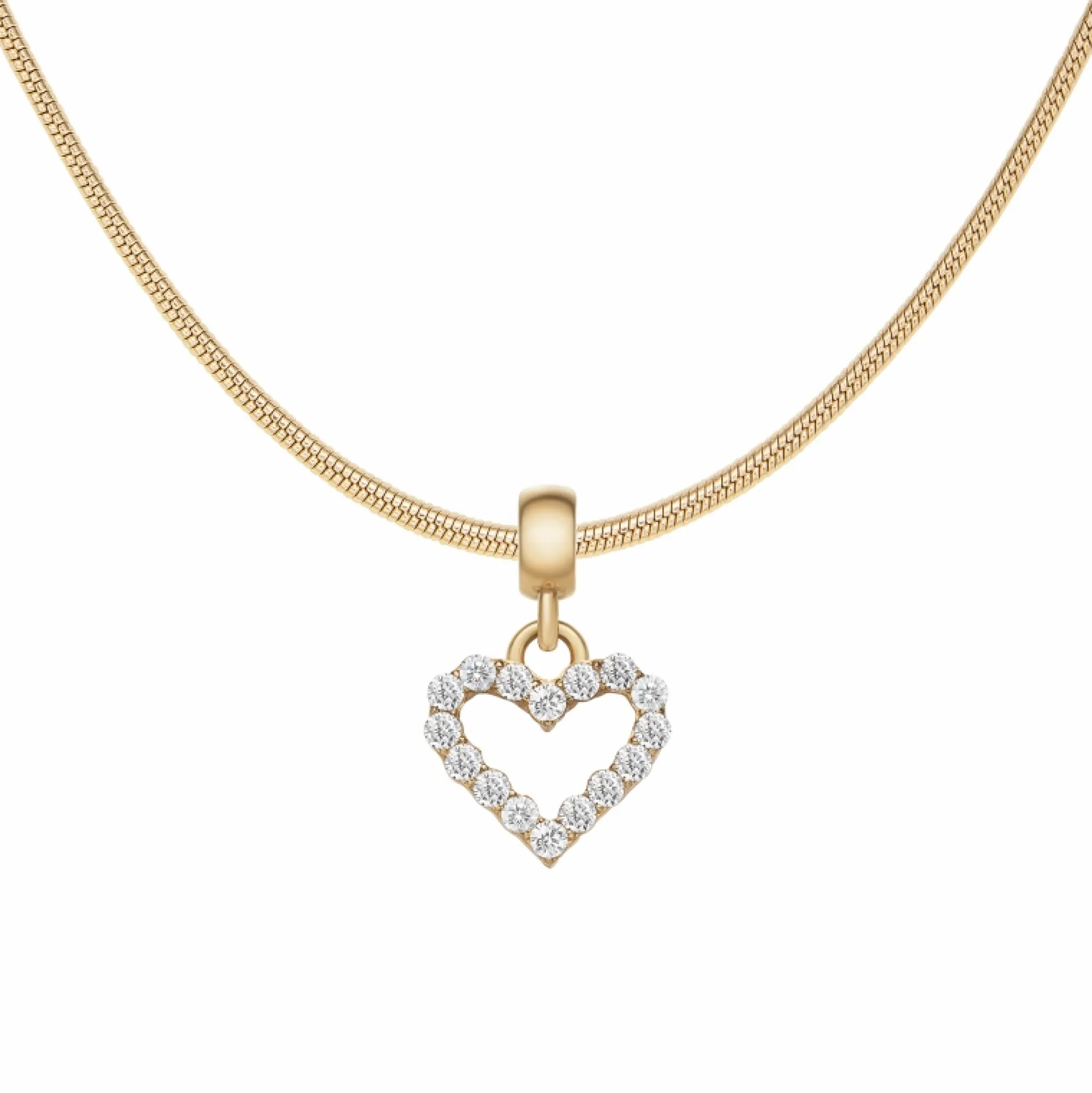 Daniel Wellington Heart Contour White Crystal Charm
