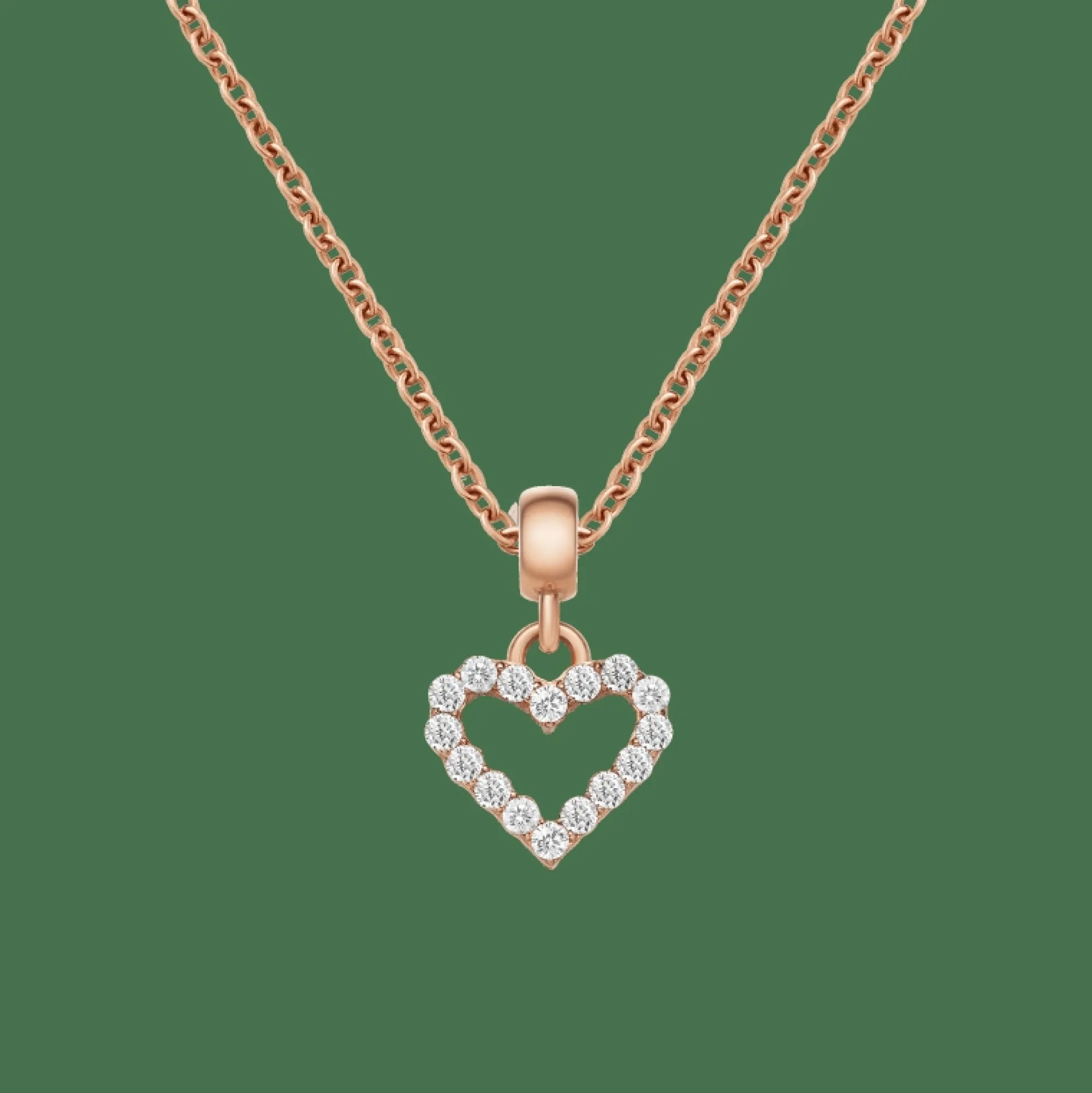 Daniel Wellington Heart Contour White Crystal Charm