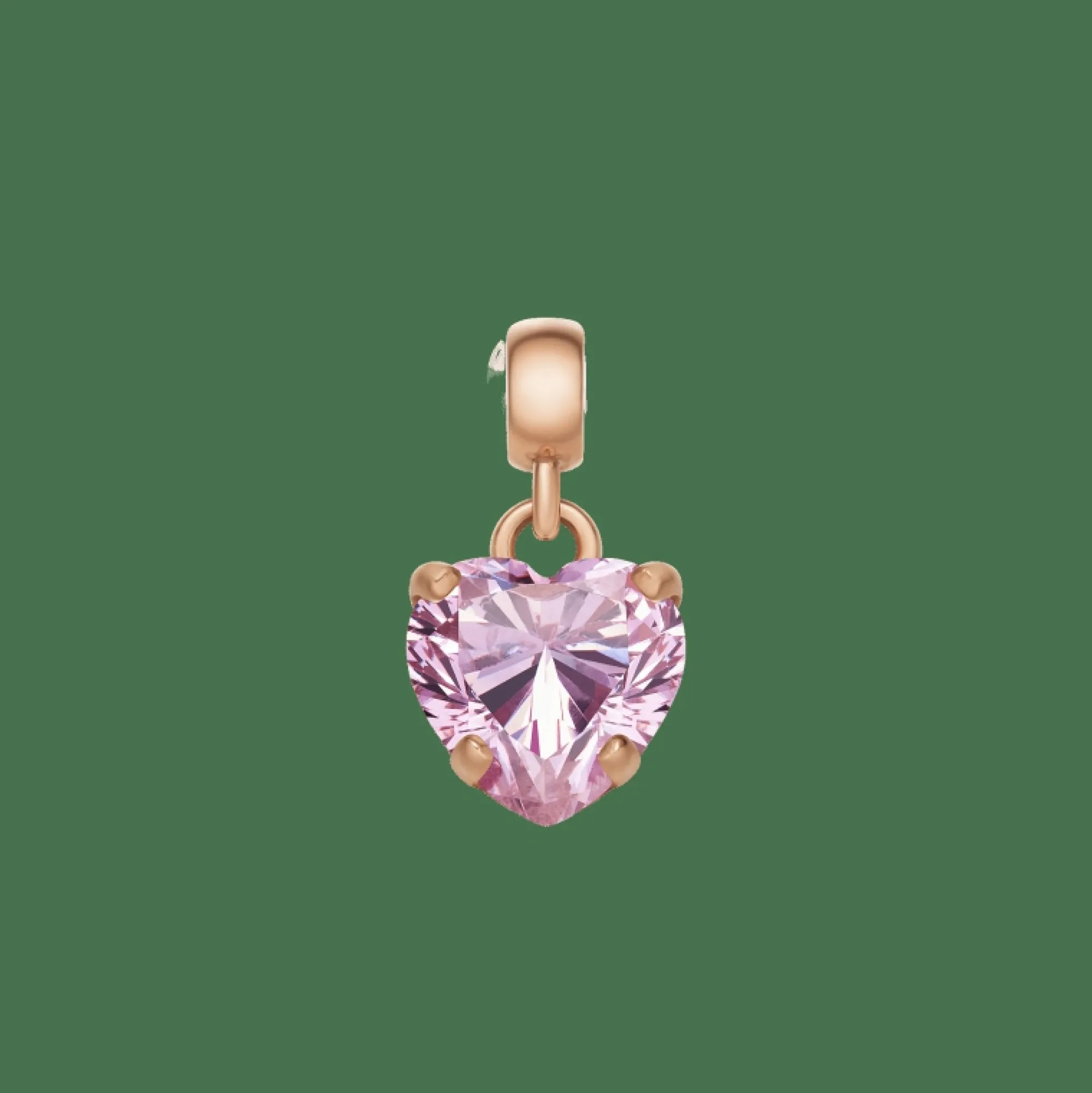 Daniel Wellington Heart Pink Crystal Charm RG