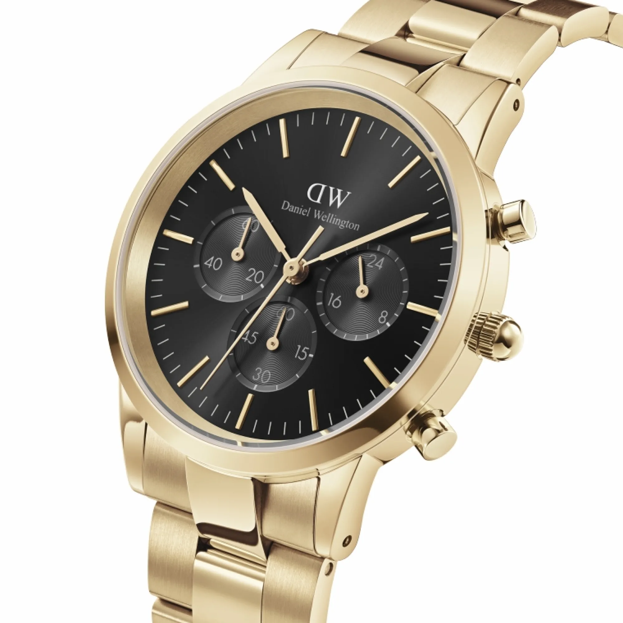 Herren Daniel Wellington Iconic Chronograph Link Onyx G