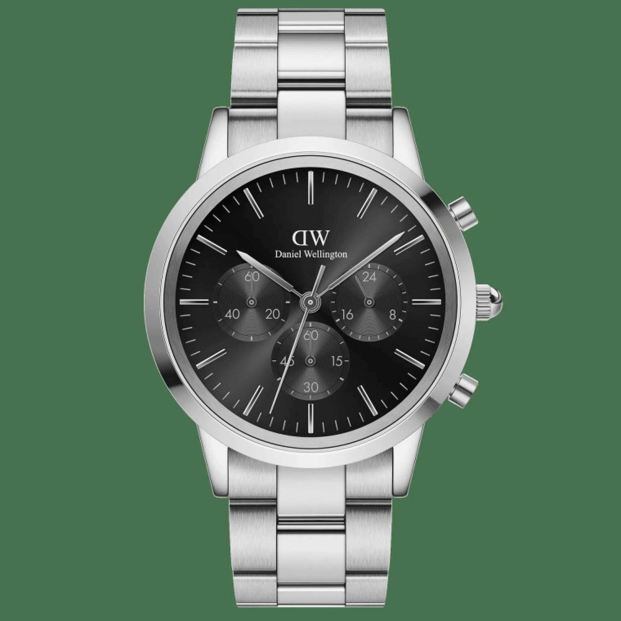 Herren Daniel Wellington Iconic Chronograph Link Onyx S