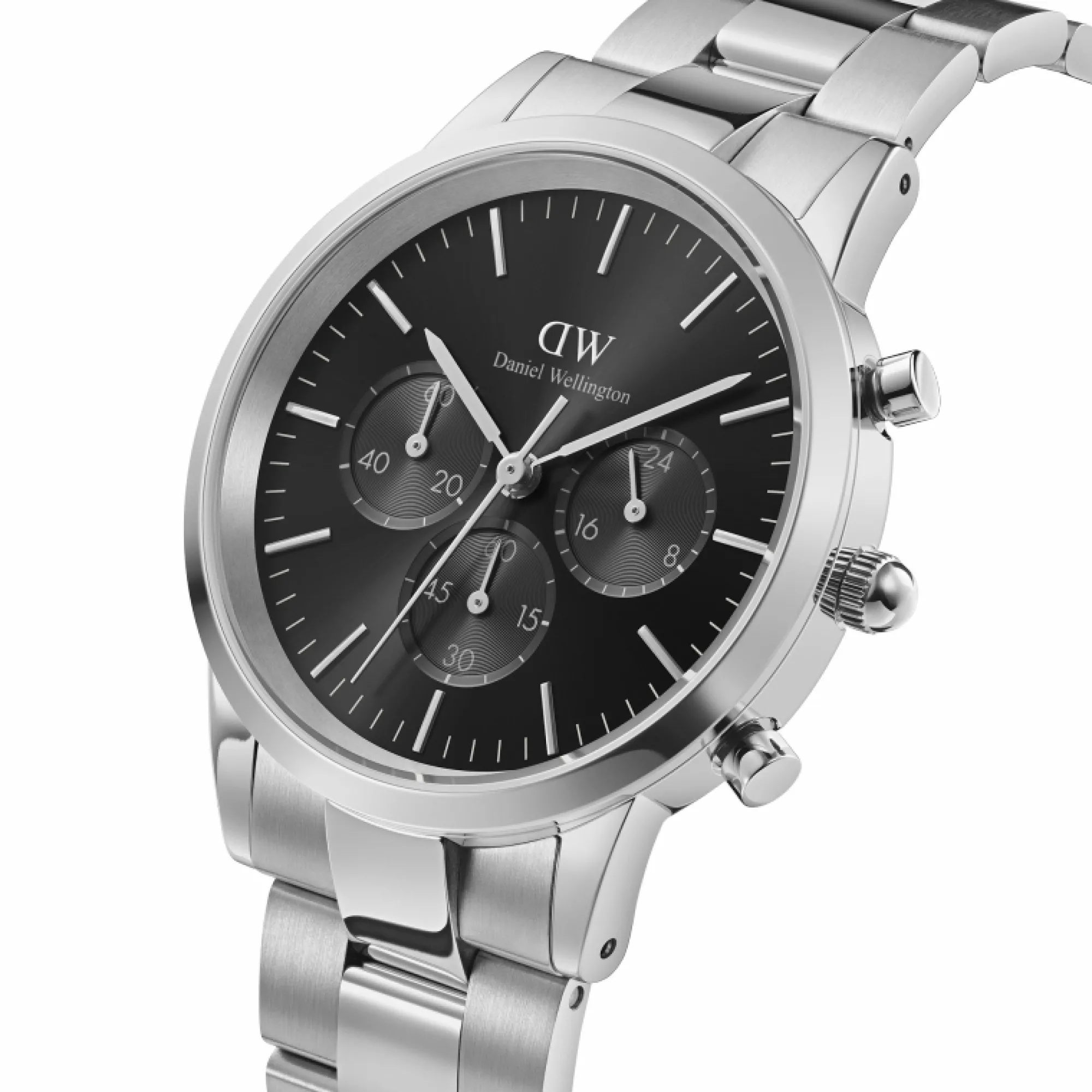 Herren Daniel Wellington Iconic Chronograph Link Onyx S