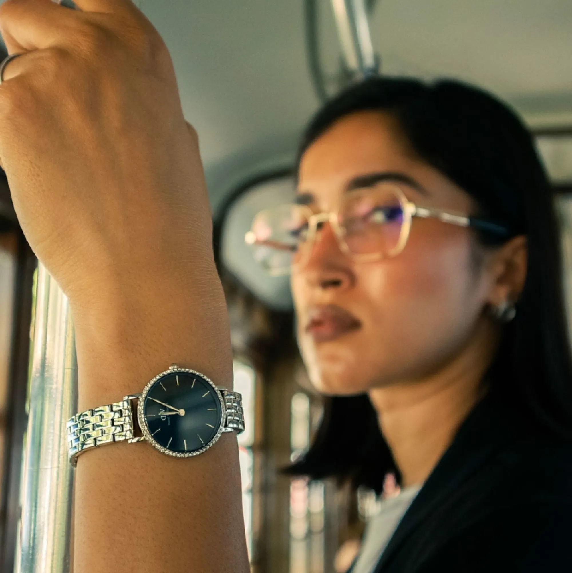 Damen Daniel Wellington Petite Lumine Bezel 5-Link Arctic S