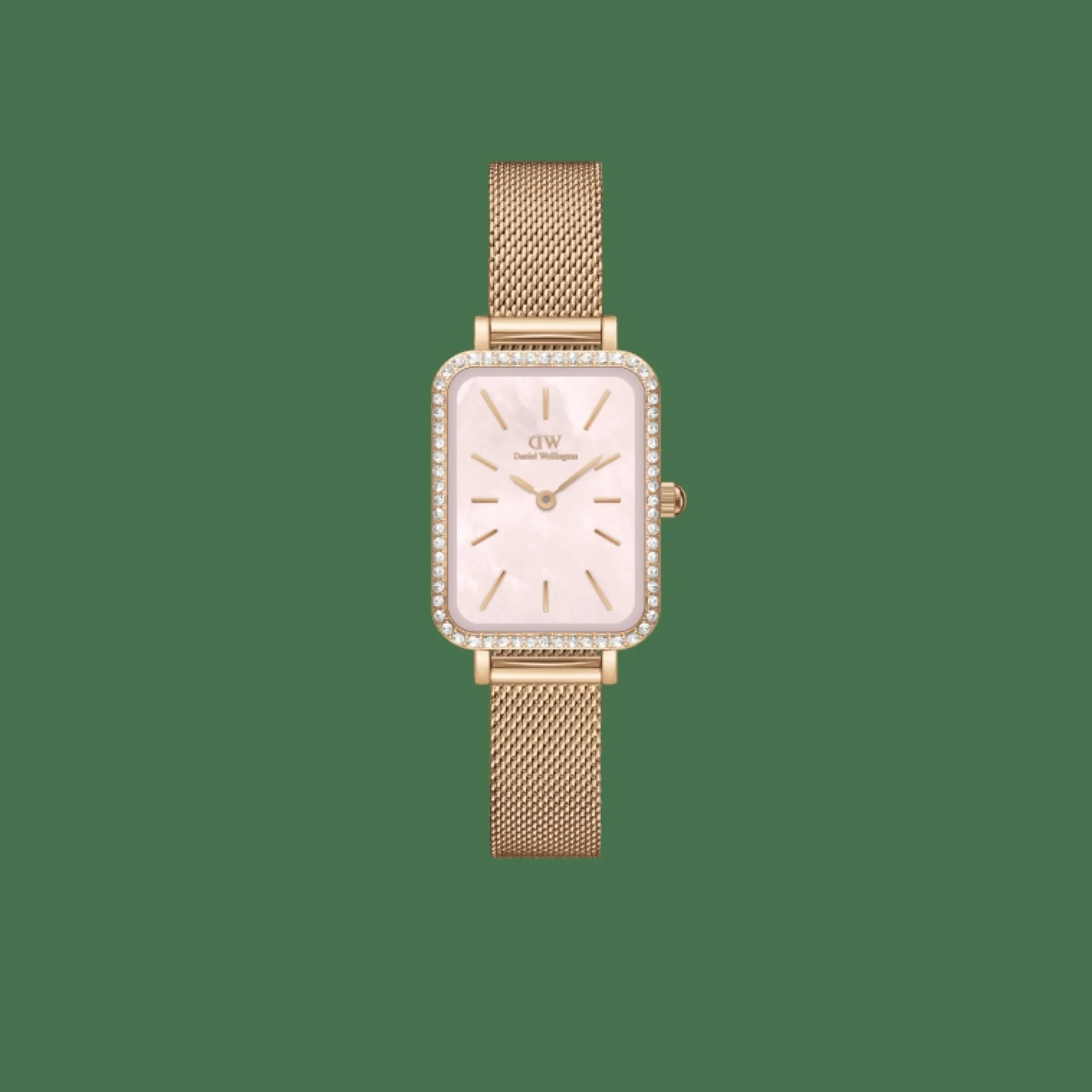 Damen Daniel Wellington Quadro Lumine Bezel Melrose Pink MOP