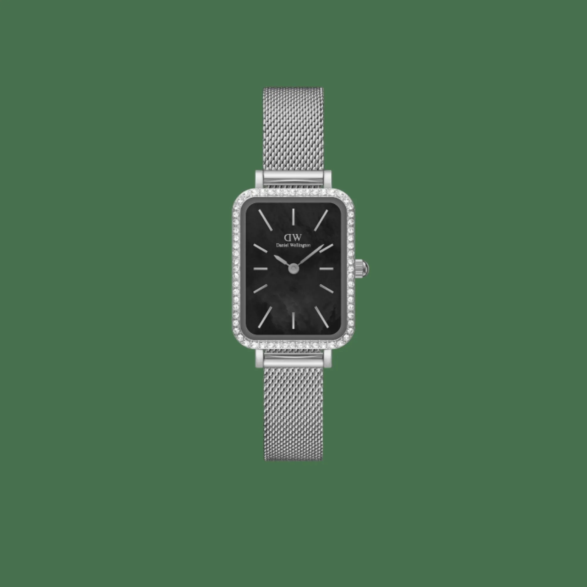 Damen Daniel Wellington Quadro Lumine Bezel Sterling Black MOP