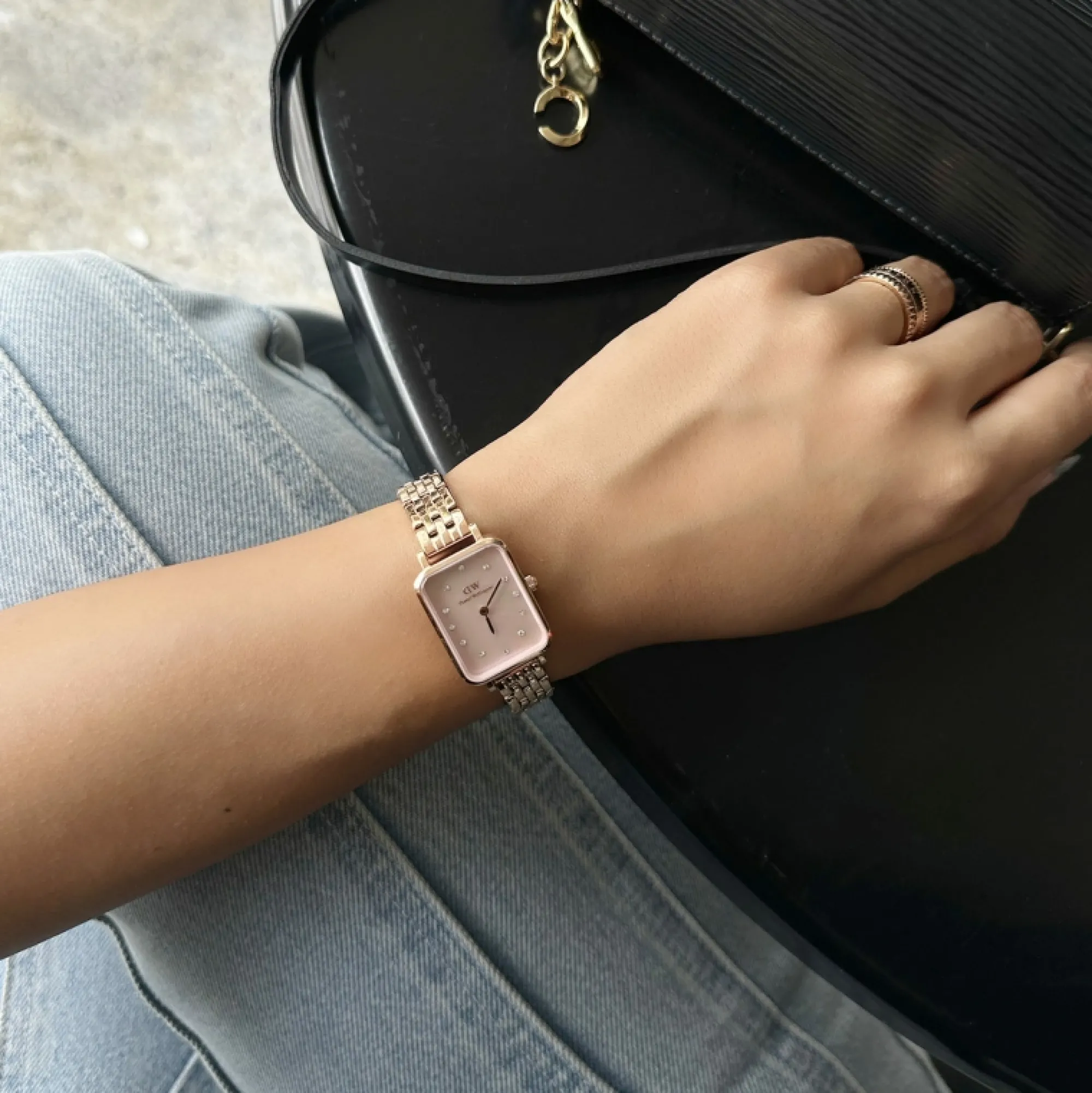 Damen Daniel Wellington Quadro Lumine 5-Link Melrose