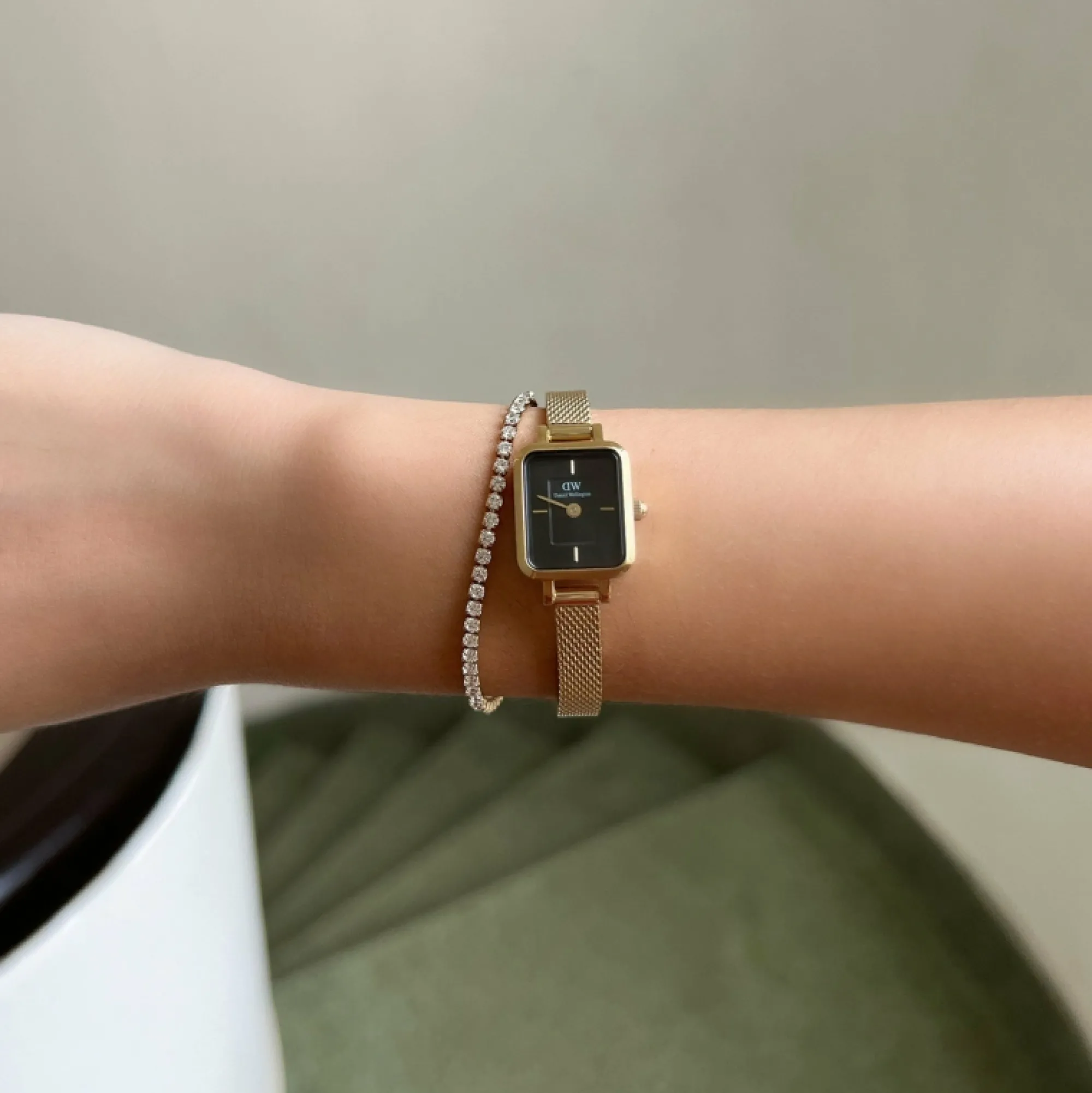 Damen Daniel Wellington Quadro Mini Ever Onyx