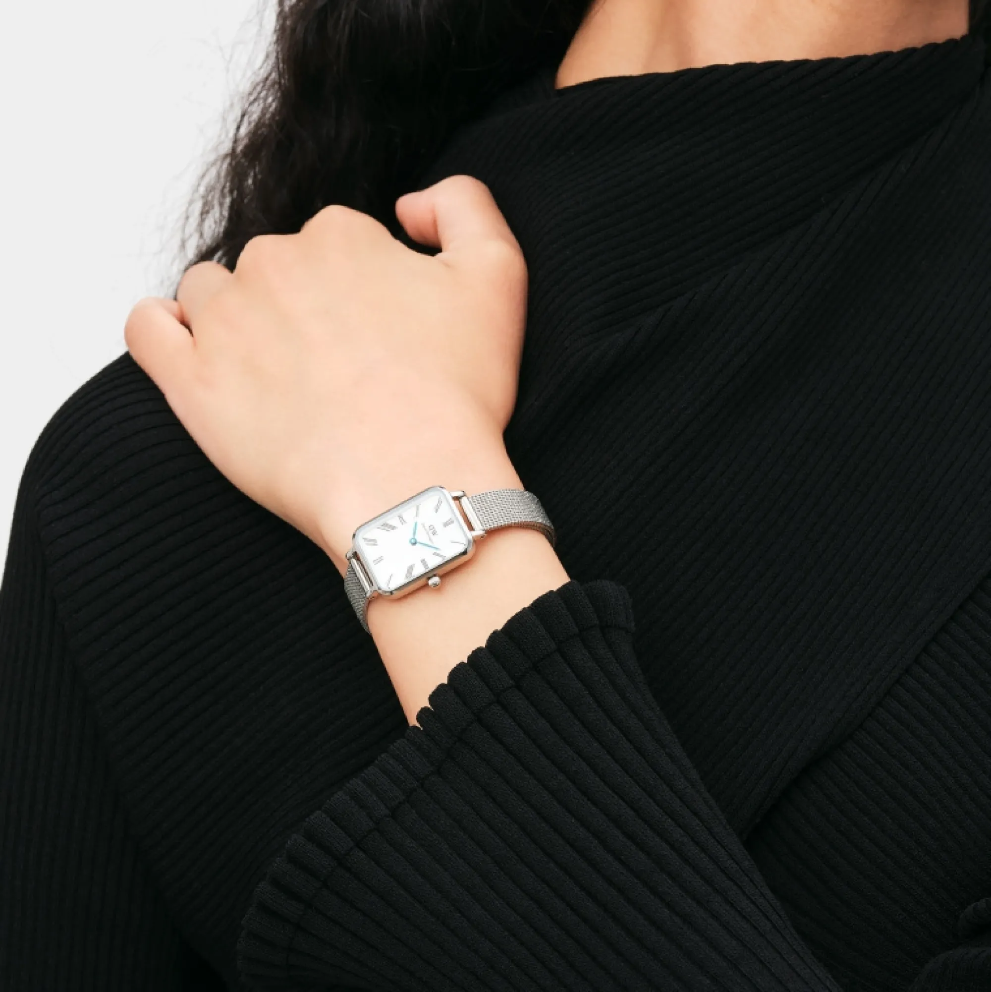 Damen Daniel Wellington Quadro Roman Numerals Sterling