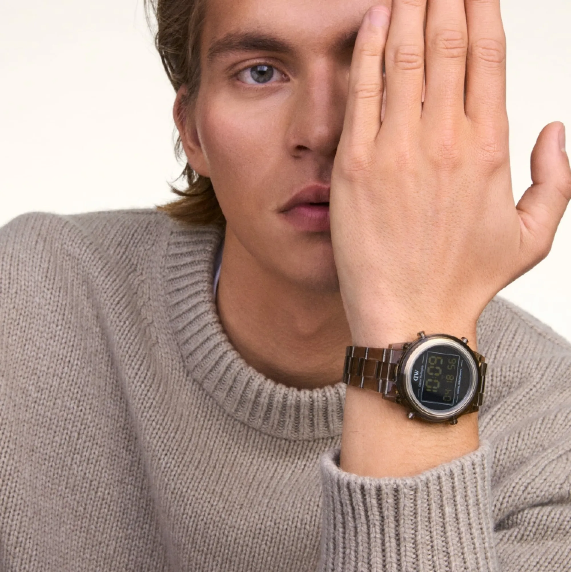 retro_digital_dark_brown_2.webp Damen Daniel Wellington Retro Digital